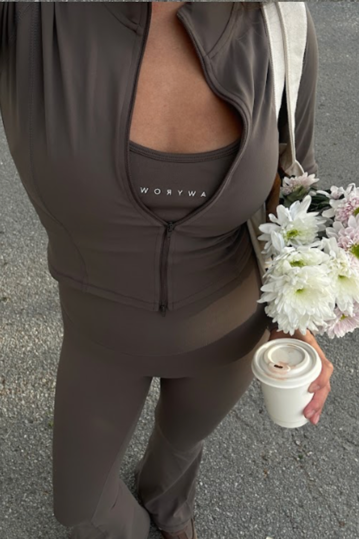 Mocha Mist Mjuk Zip-Jacka