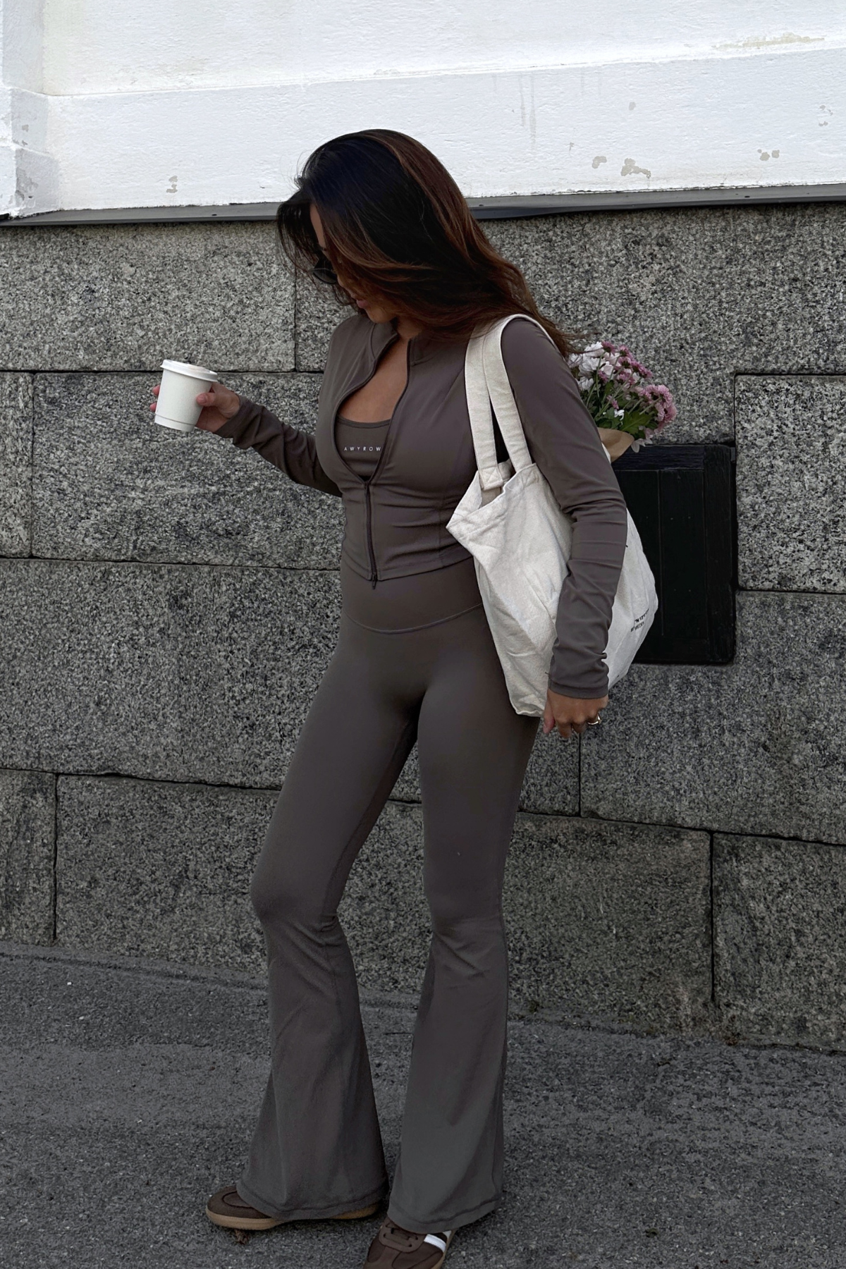 Mocha Mist Mjuk Zip-Jacka