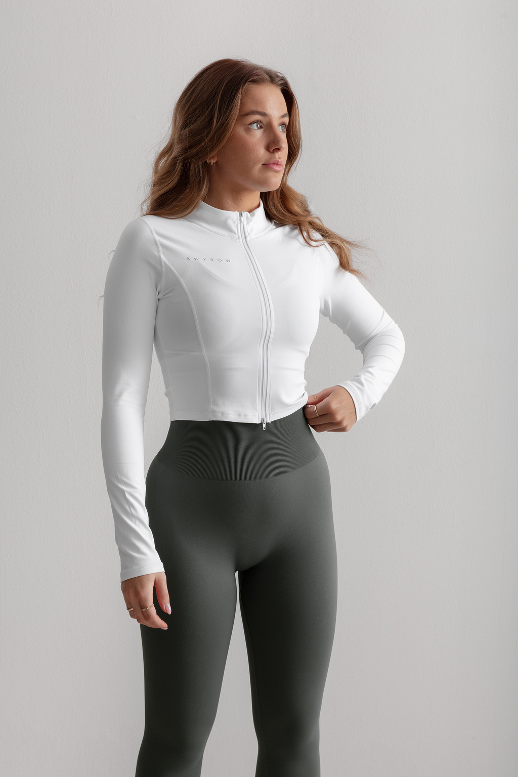 White Mjuk Zip-Jacka