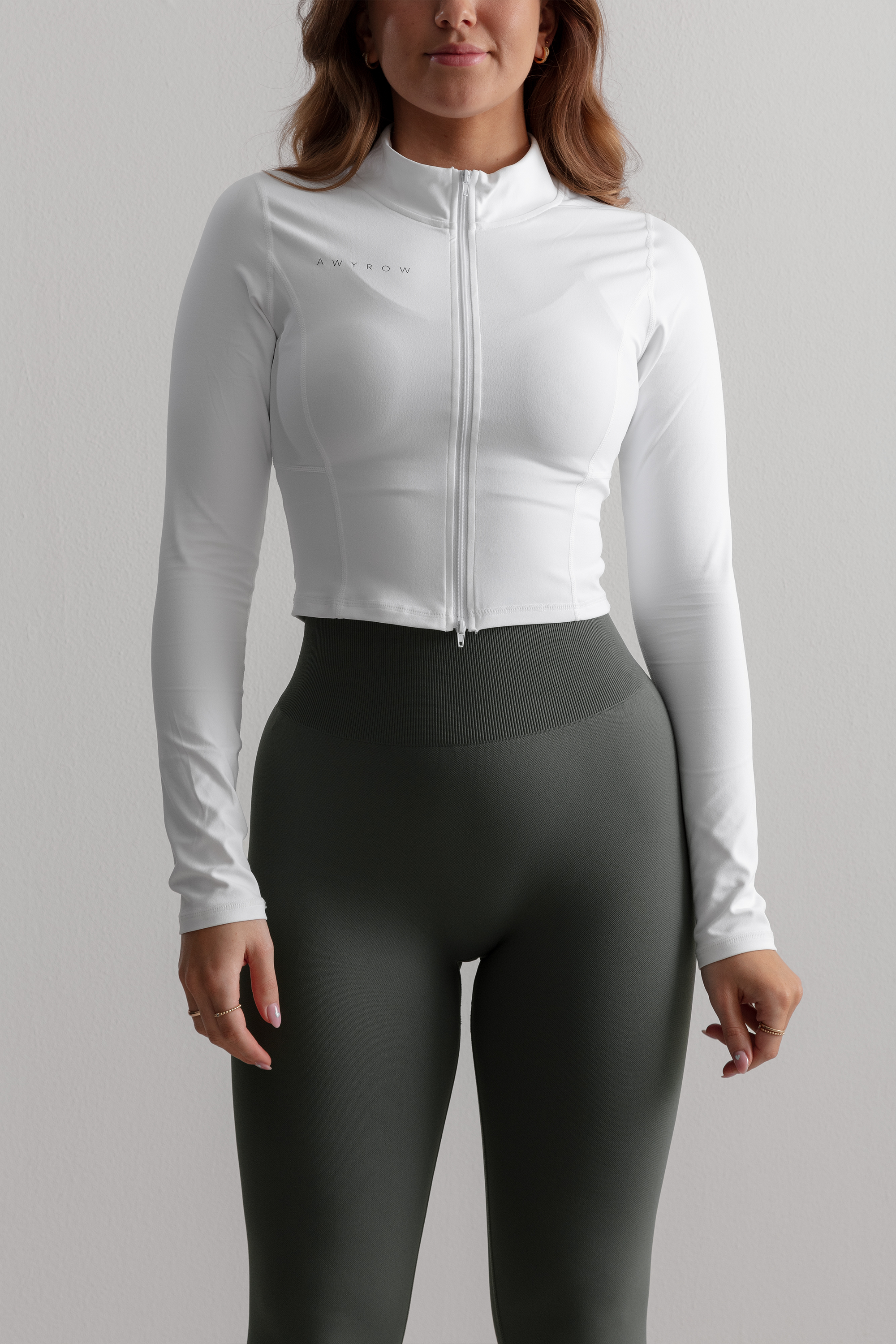 White Mjuk Zip-Jacka