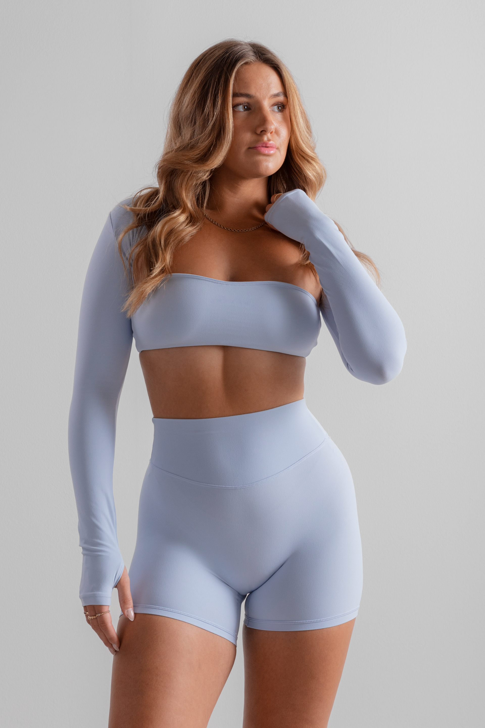 Pale Blue Bare Soft Shorts