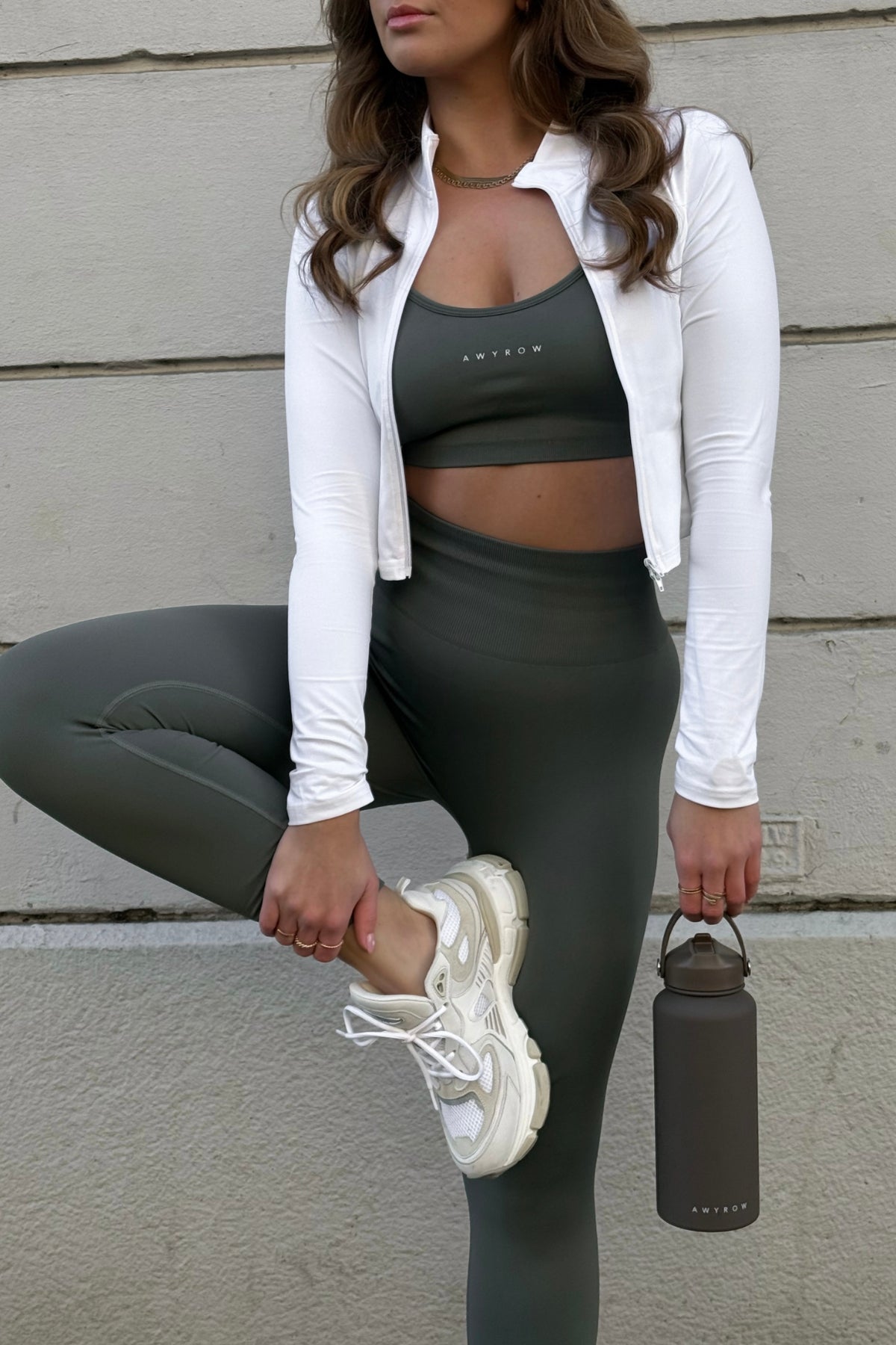 White Mjuk Zip-Jacka