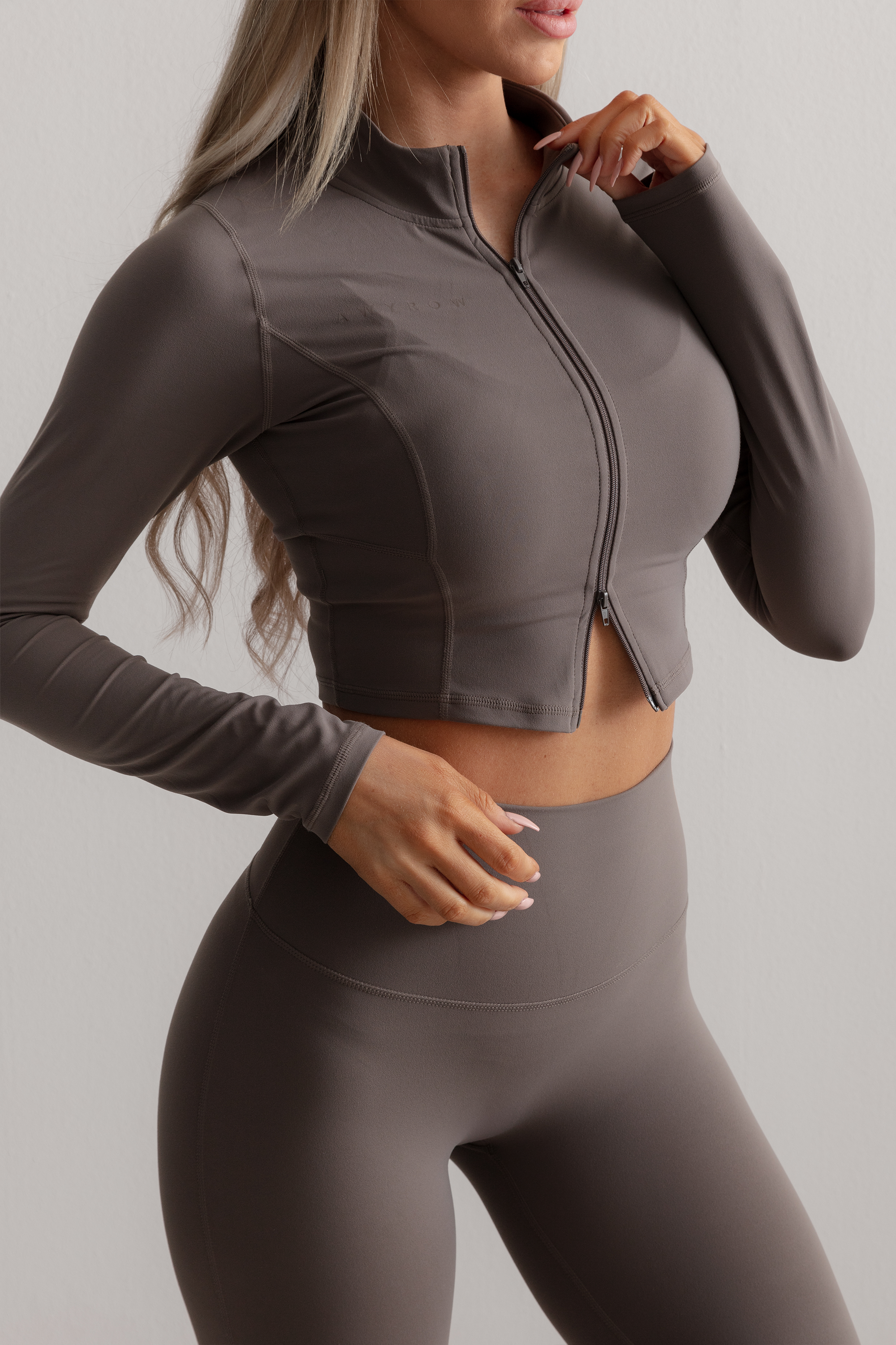 Mocha Mist Mjuk Zip-Jacka